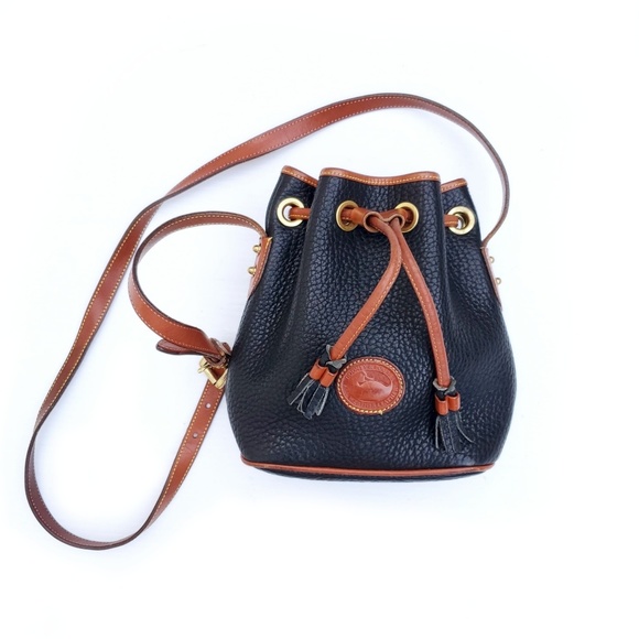 Dooney & Bourke Handbags - Vintage Dooney & Bourke Navy Mini Bucket Bag